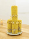 Troya Bee & Honeycomb Beeswax Candle Set (3 Pack)
