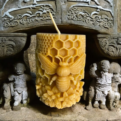 Troya Queen Bee Beeswax Candle